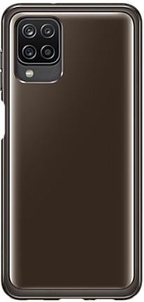 EF-QA125 Soft Clear Cover für Galaxy A12, Black Handyhülle
