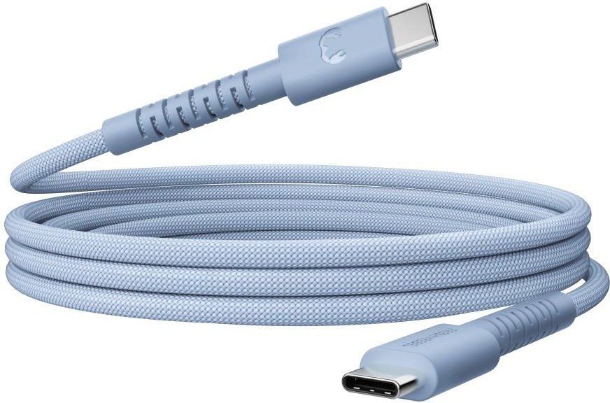 USB-C zu USB-C silikon geflochtenes Kabel "FlexWave" 2m, 100W Vivid Blue (00231898)