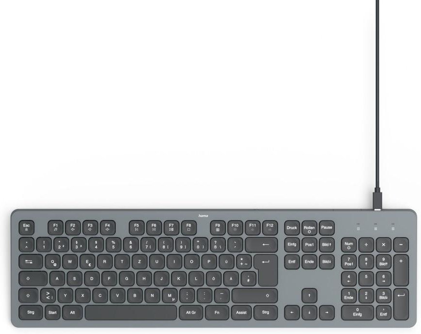 USB-Tastatur "CK-400", beleuchtet, kabelgebunden, Schwarz, QWERTZ DE (00173058)