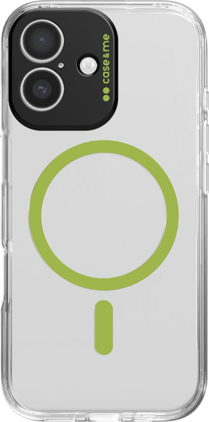 Transparente Hülle, kompatibel mit MagSafe-Aufladung für iPhone 17, Grün