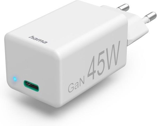 Schnellladegerät, GaN, USB-C, Mini-Ladegerät, PD, 45 W, Weiß (00201653)