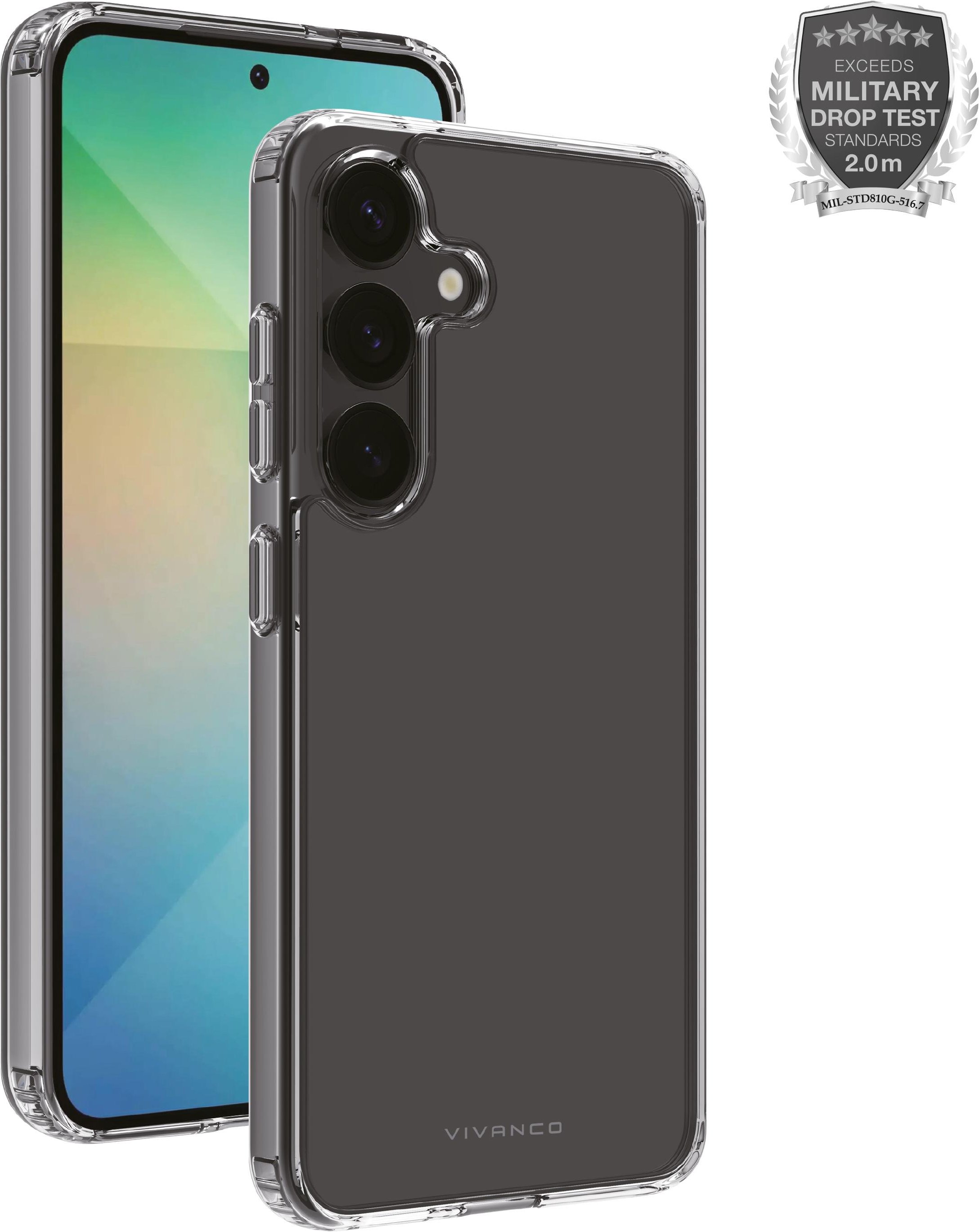 Safe and Steady, Anti Shock Cover für Galaxy S25, 2m Drop-Protection (64481)