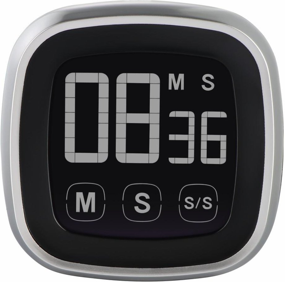 Küchentimer "Touch", digital, Silber/Schwarz (00095321)