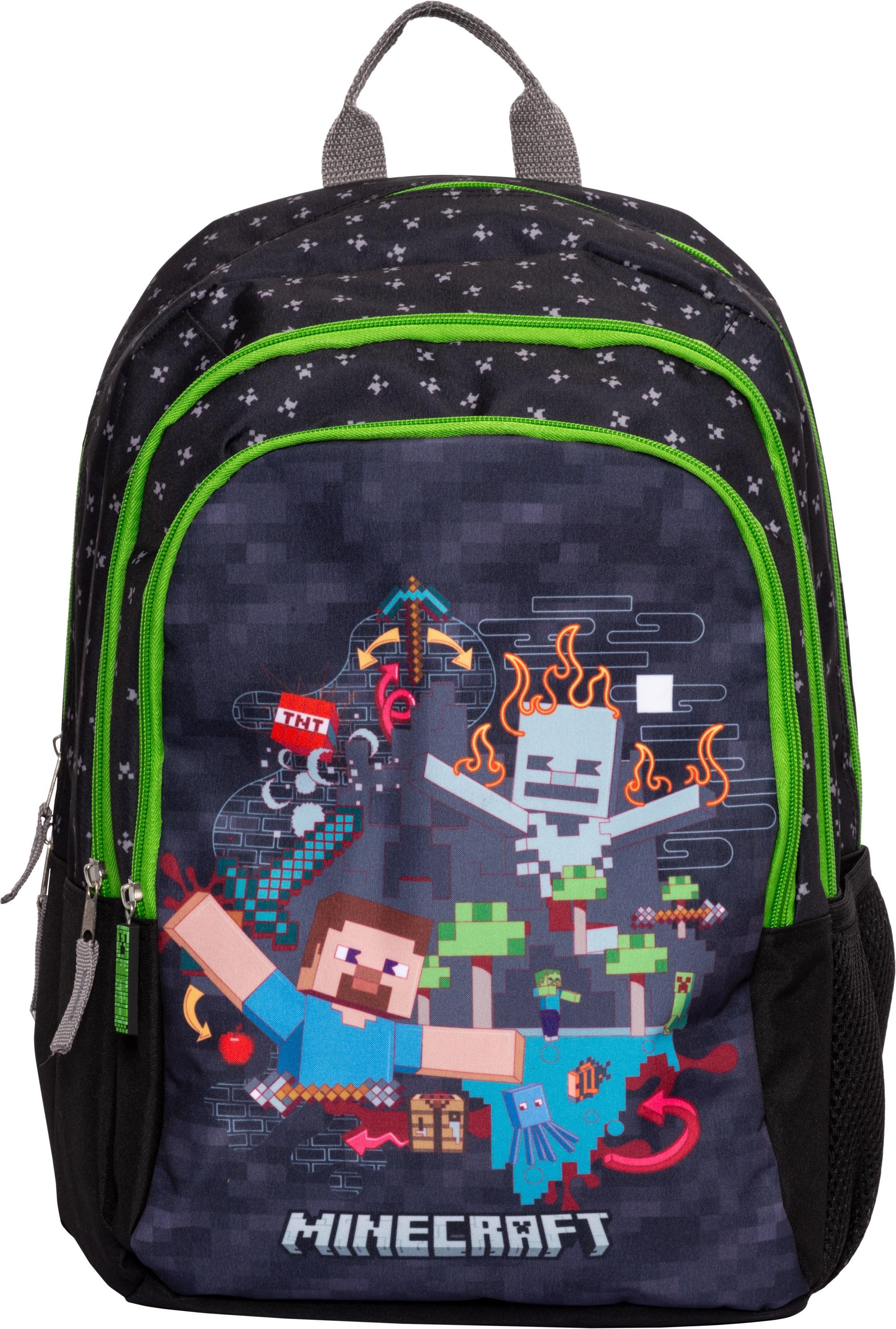 Thumbnail - Minecraft schwarz/grün Rucksack