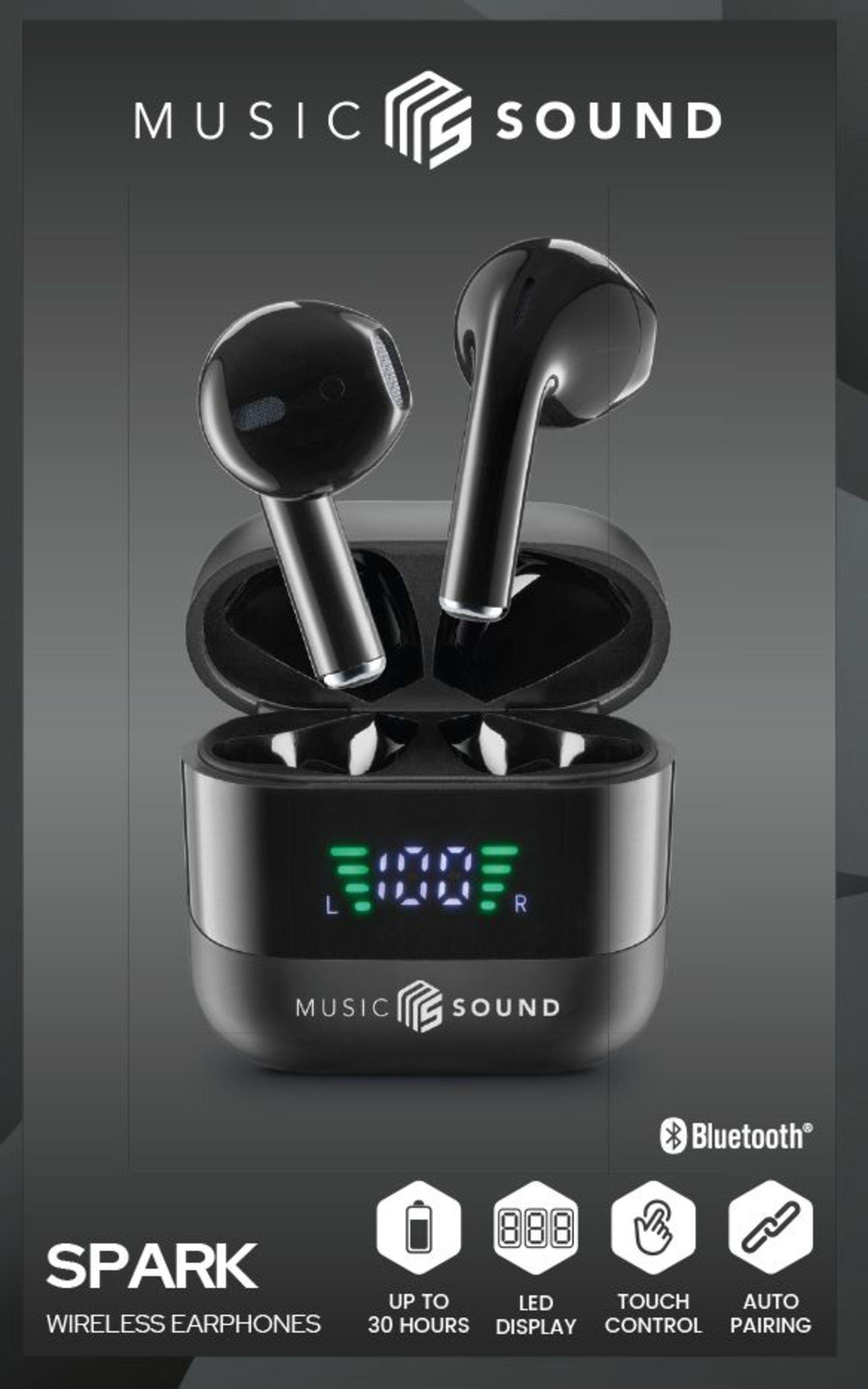 Music & Sound Bluetooth Earphones Spark Black (61056) In-Ear Kopfhörer