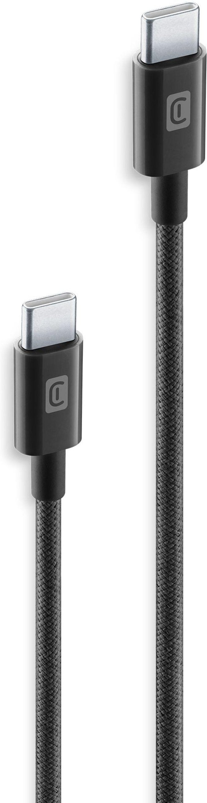 Braided Data Cable 0,6 m USB Typ-C/ Typ-C Black (60906)