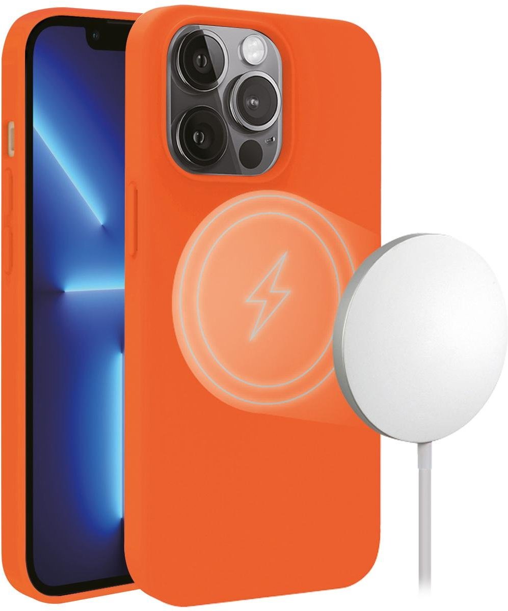 Mag Hype Cover, Magnetic Wireless Charging Support für iPhone 13 Pro orange (62950)