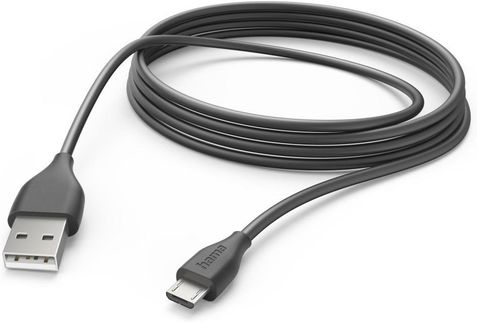 Ladekabel, USB-A - Micro-USB, 3 m, Schwarz (00201588)