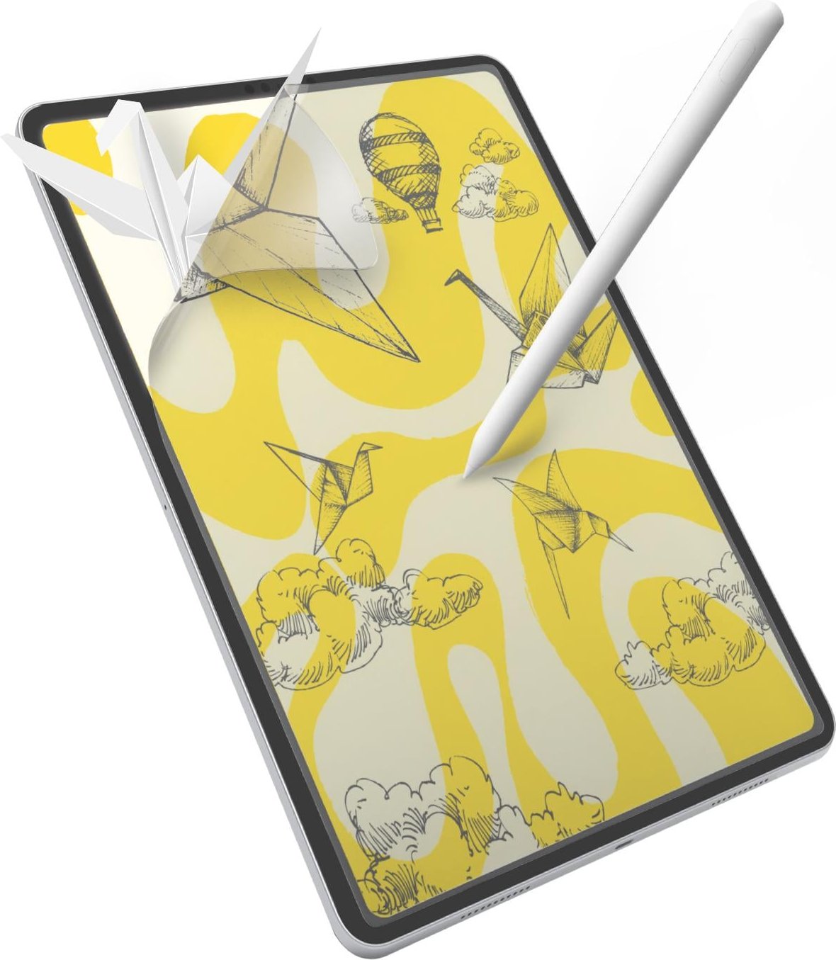 Displayschutzfolie für iPad Air 12.9" 2024/Pro 12.9" 2024, Transparent Tablet-Schutzfolie