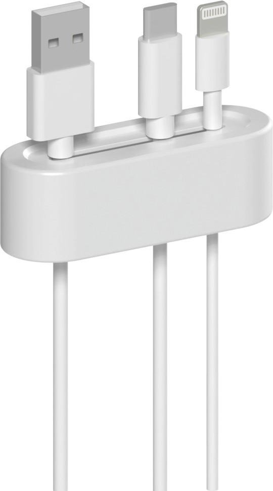 Kabelhalter, selbstklebend, 2 Stück, Weiß (00221015)