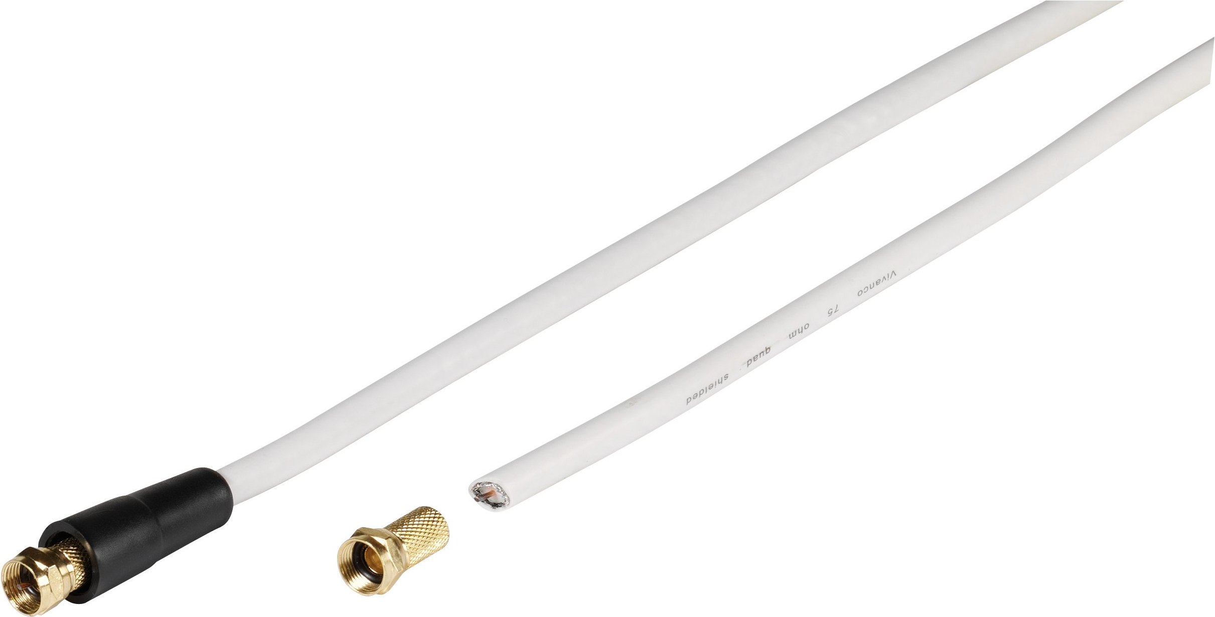 SAT Anschlusskabel Set, 110dB, 20m (44061)