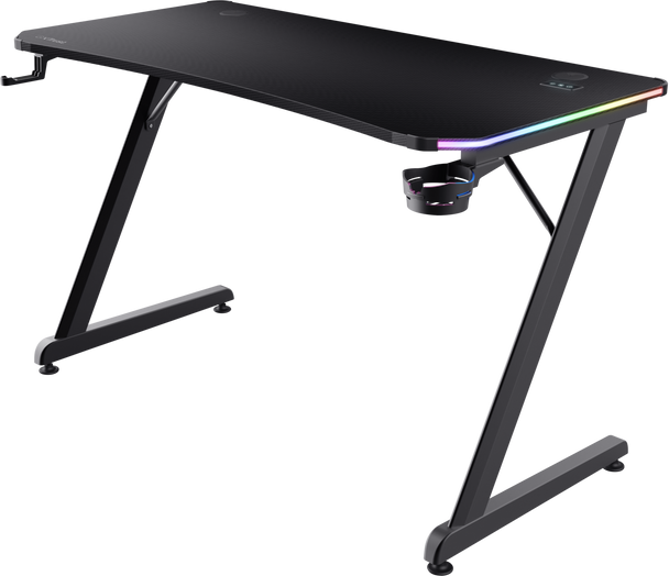 GXT 709 Luminus mit RGB LED-Beleuchtung, Schwarz Gaming-Tisch