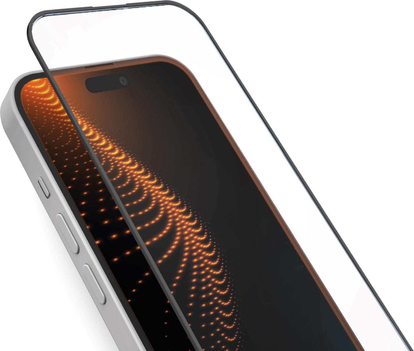 Ultra-widerstandsfähiges Schutzglas für iPhone 16e/14/13 Pro/13 mit D3O-Technologie und Applikator, Schwarz