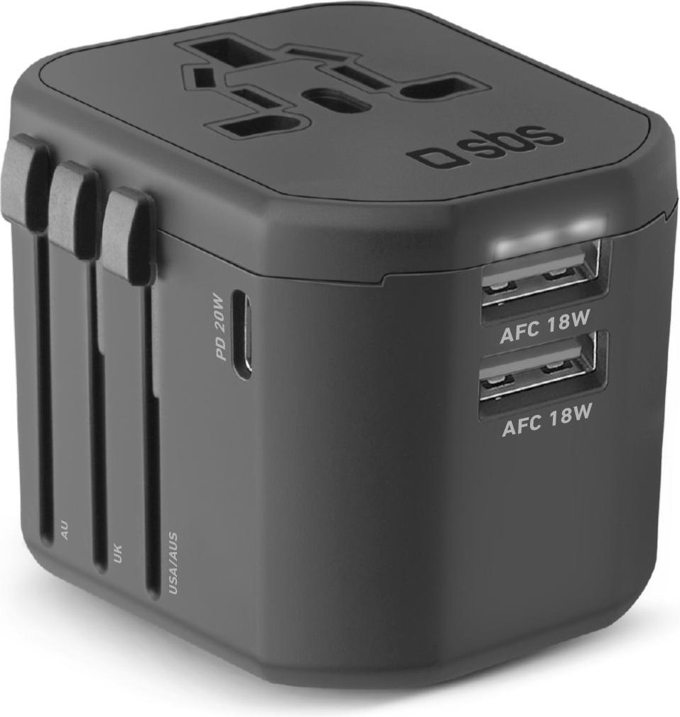 Universal-Reiseadapter, Schwarz