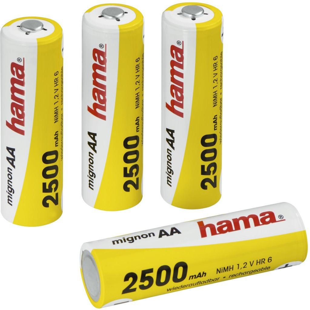 NiMH-Akkus 4x AA (Mignon - HR 6) 2500 mAh/1,2 V (00087056)