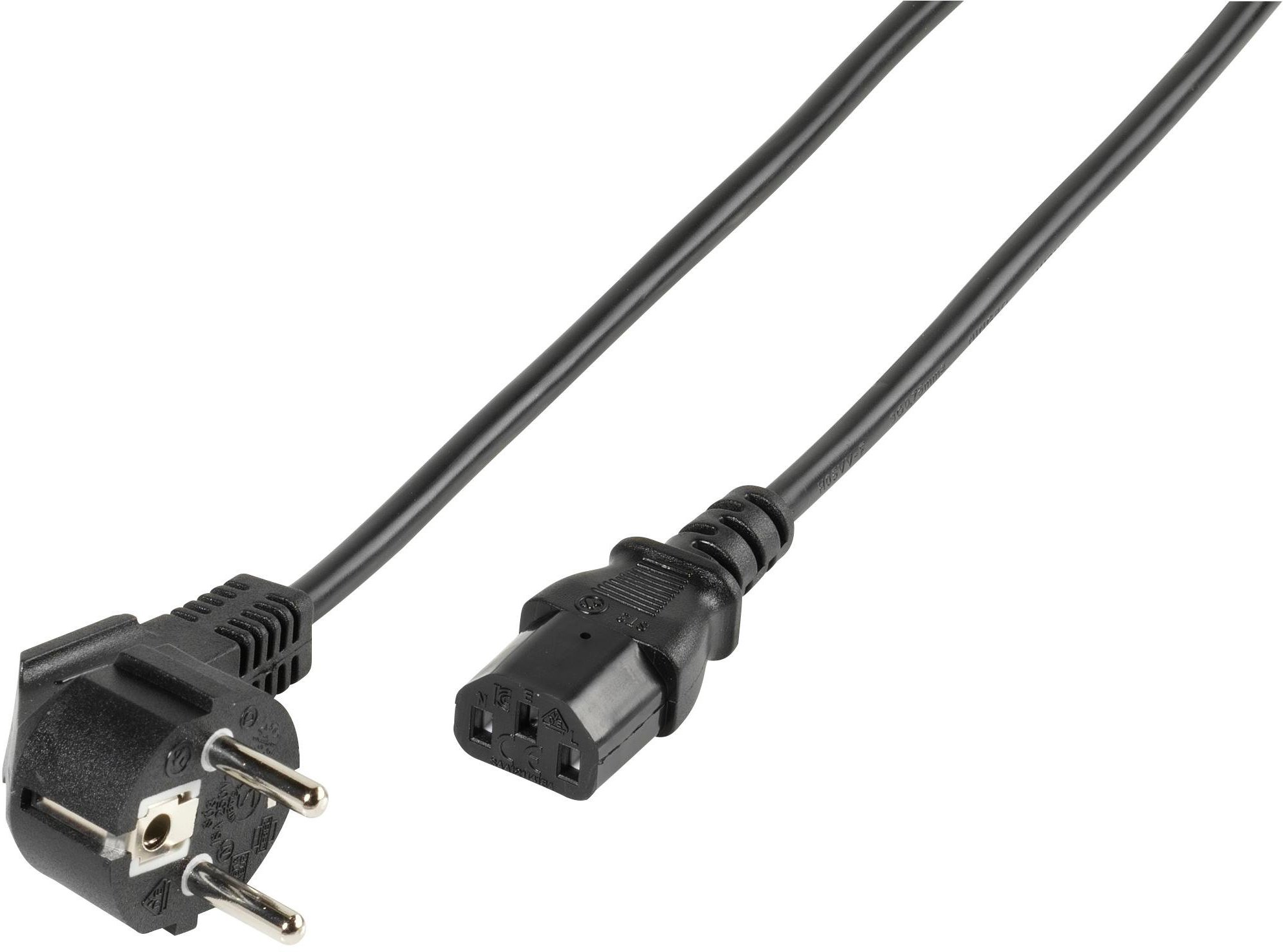 Kaltgerätekabel 3pol. IEC Stecker, 3m (45545)