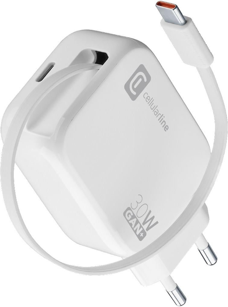 USB Typ-C Travel Charger Roller 30W White (61287)