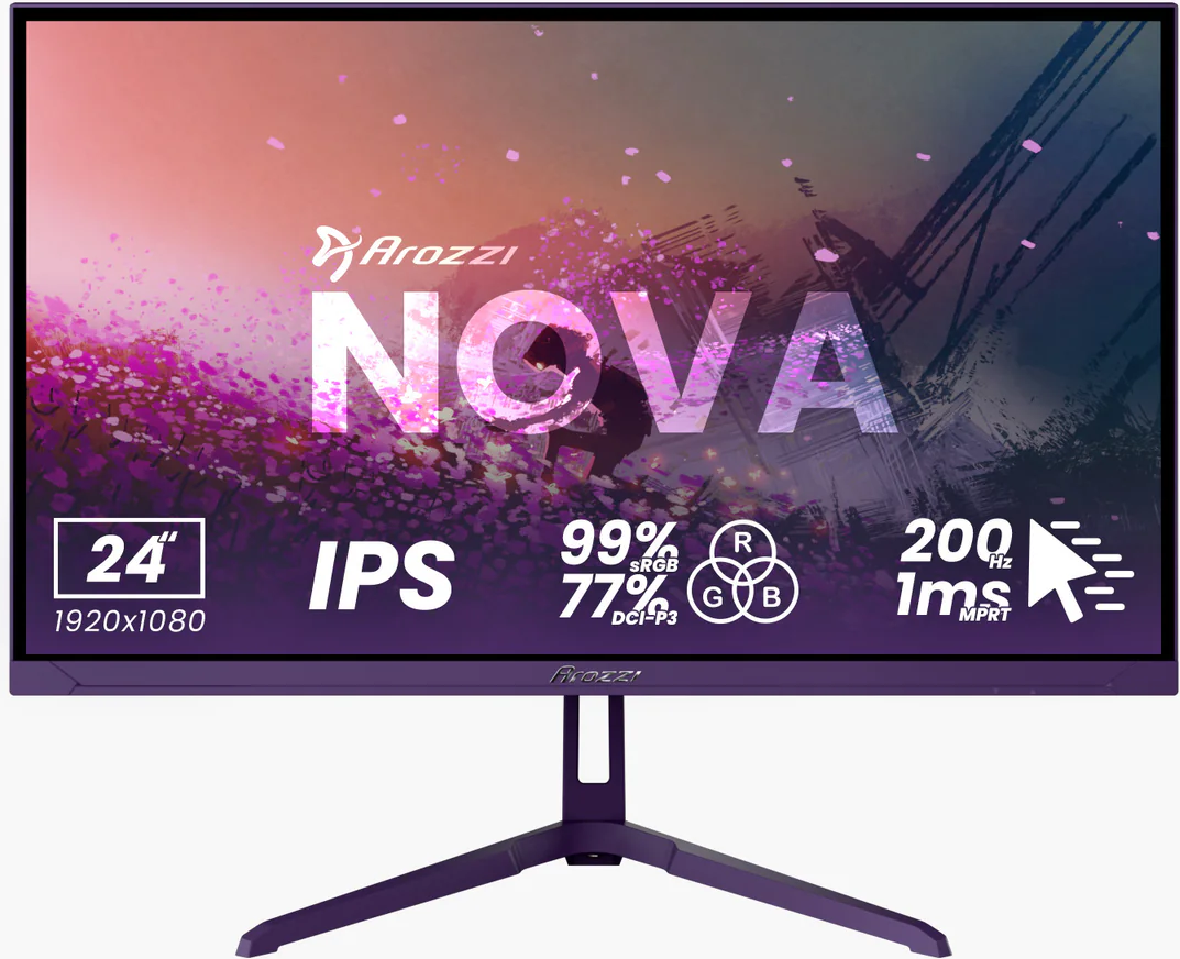 Nova, Lila, 24 Zoll, Full HD, IPS, 200 Hz, 1 ms Gaming-Monitor