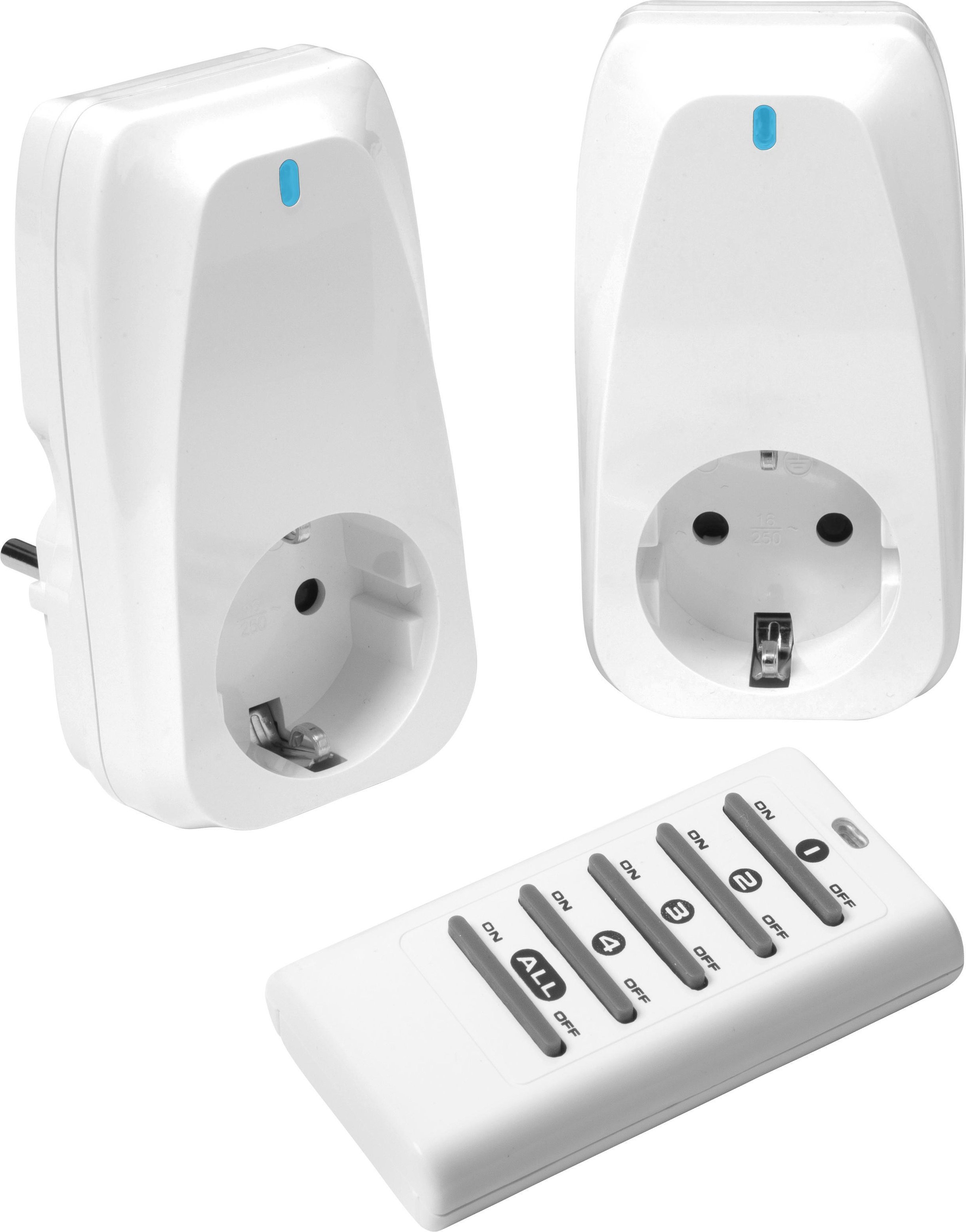 2-fach Indoor Funksteckerset, 1000W, Weiss (63782)