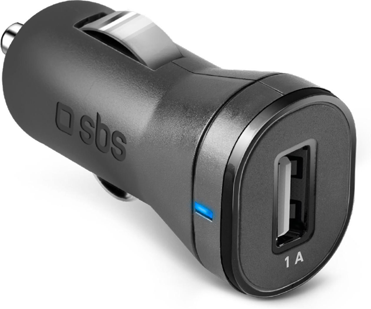 Autoladegerät, USB-A, 5 W, 1 A, Schwarz