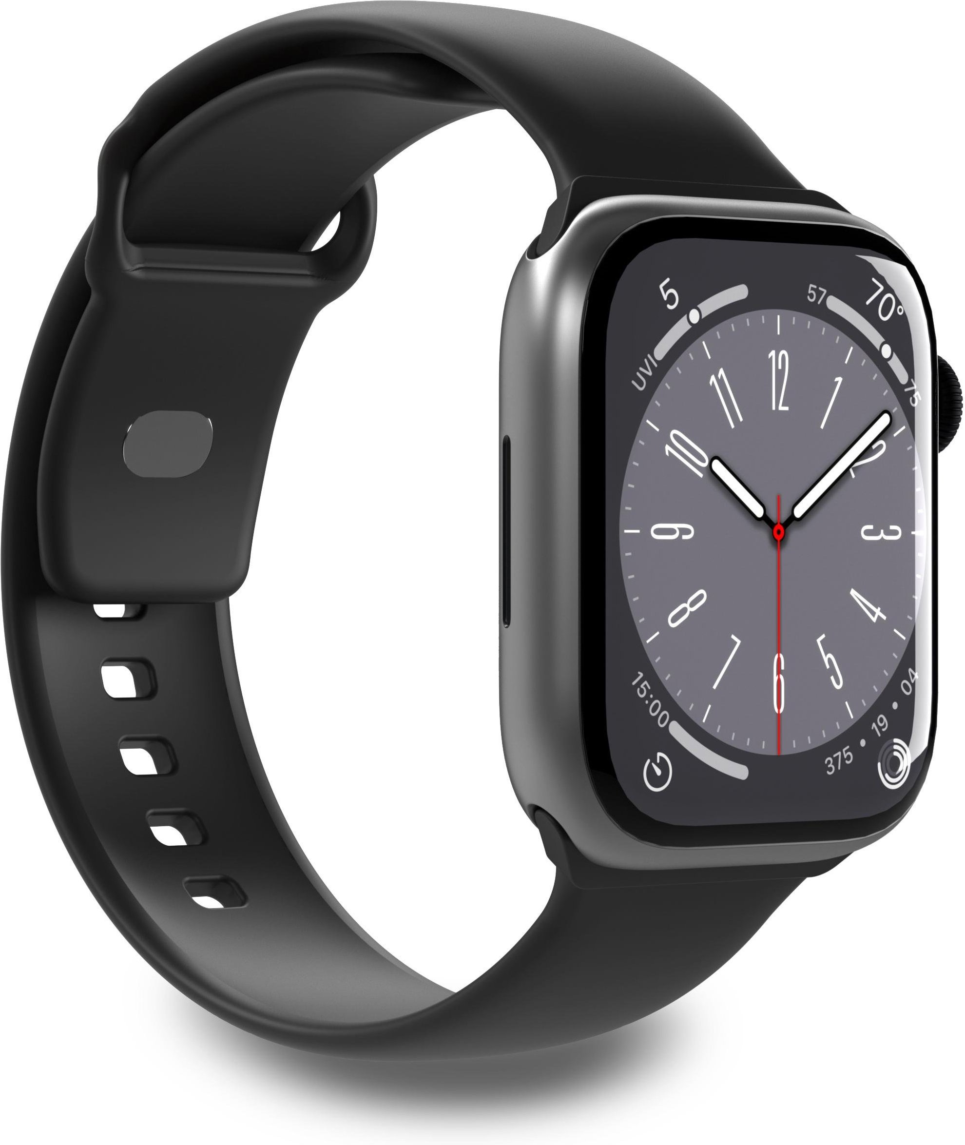 Thumbnail - ICON Strap For Apple Watch 42-44-45-49mm Schwarz (PUICNAW44BLK)