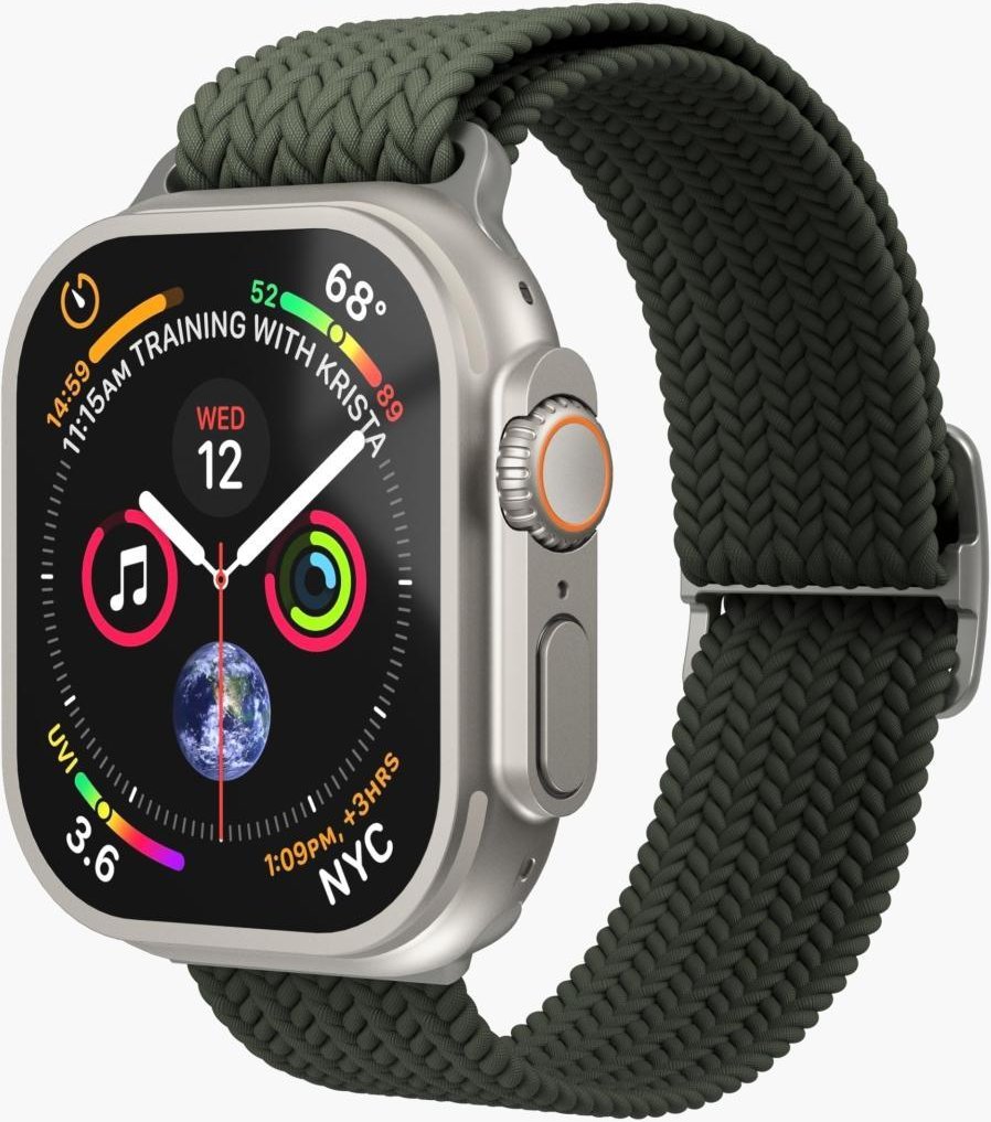 Watch Strap - Woven Loop - Armband für Apple Watch 40 / 41 / 42 mm, Olive Armband
