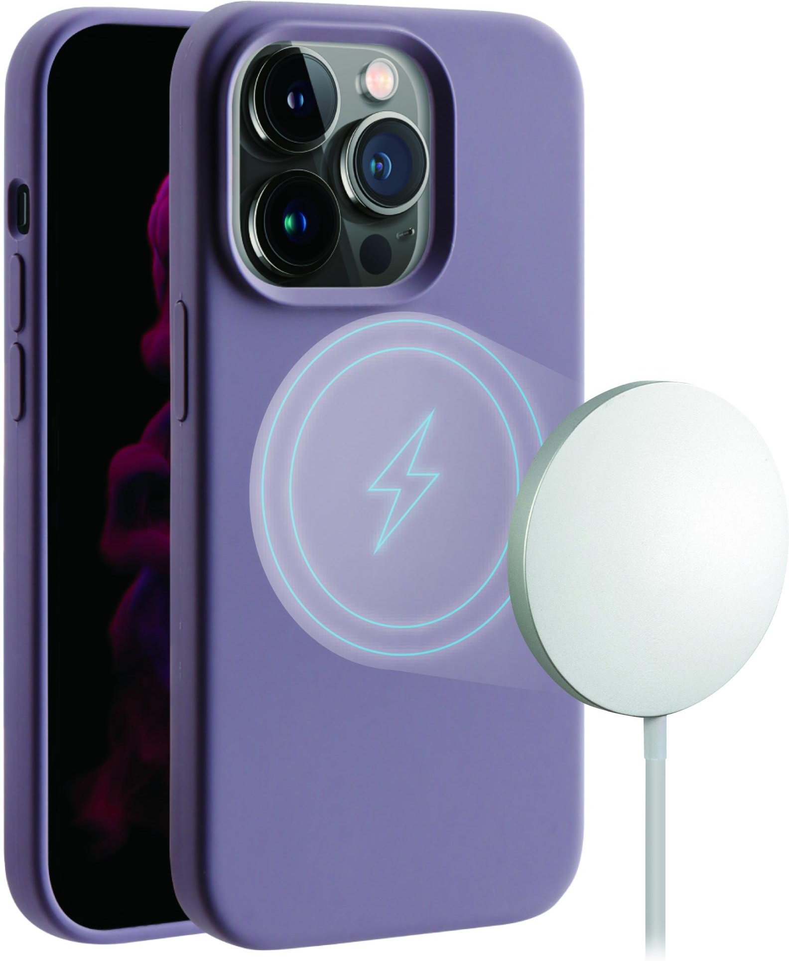 Mag Hype Cover für iPhone 14 Pro Magnetic Wireless Charging Support violett (63467) Handyhülle