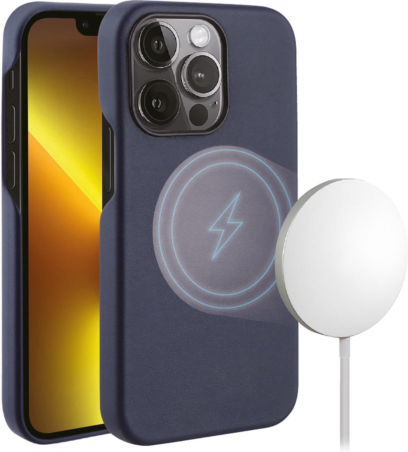 Mag Classic Cover, Magnetic Wireless Charging Support für iPhone 13 Pro Max blau (62904)