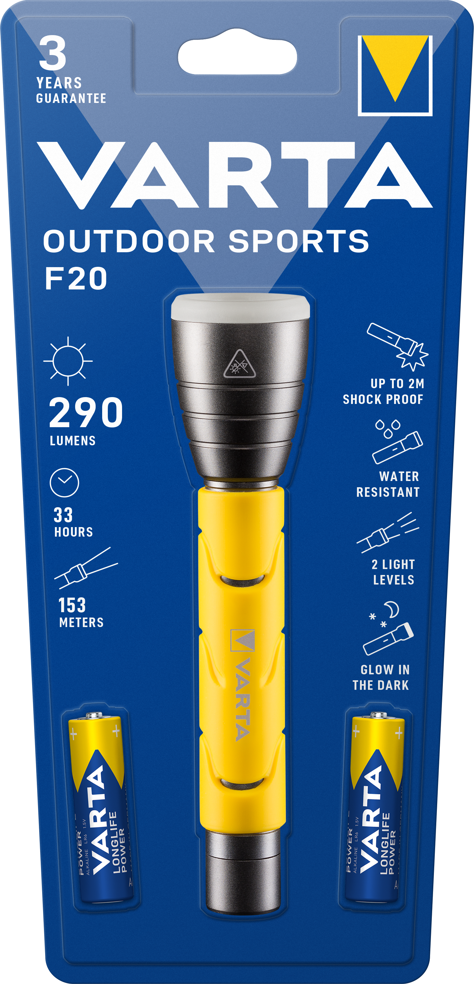 Outdoor Sports F20 gelb Taschenlampe