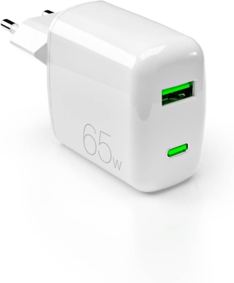 Thumbnail - MiniPro 65W USB-C and USB-A wall charger - GAN technology Weiß