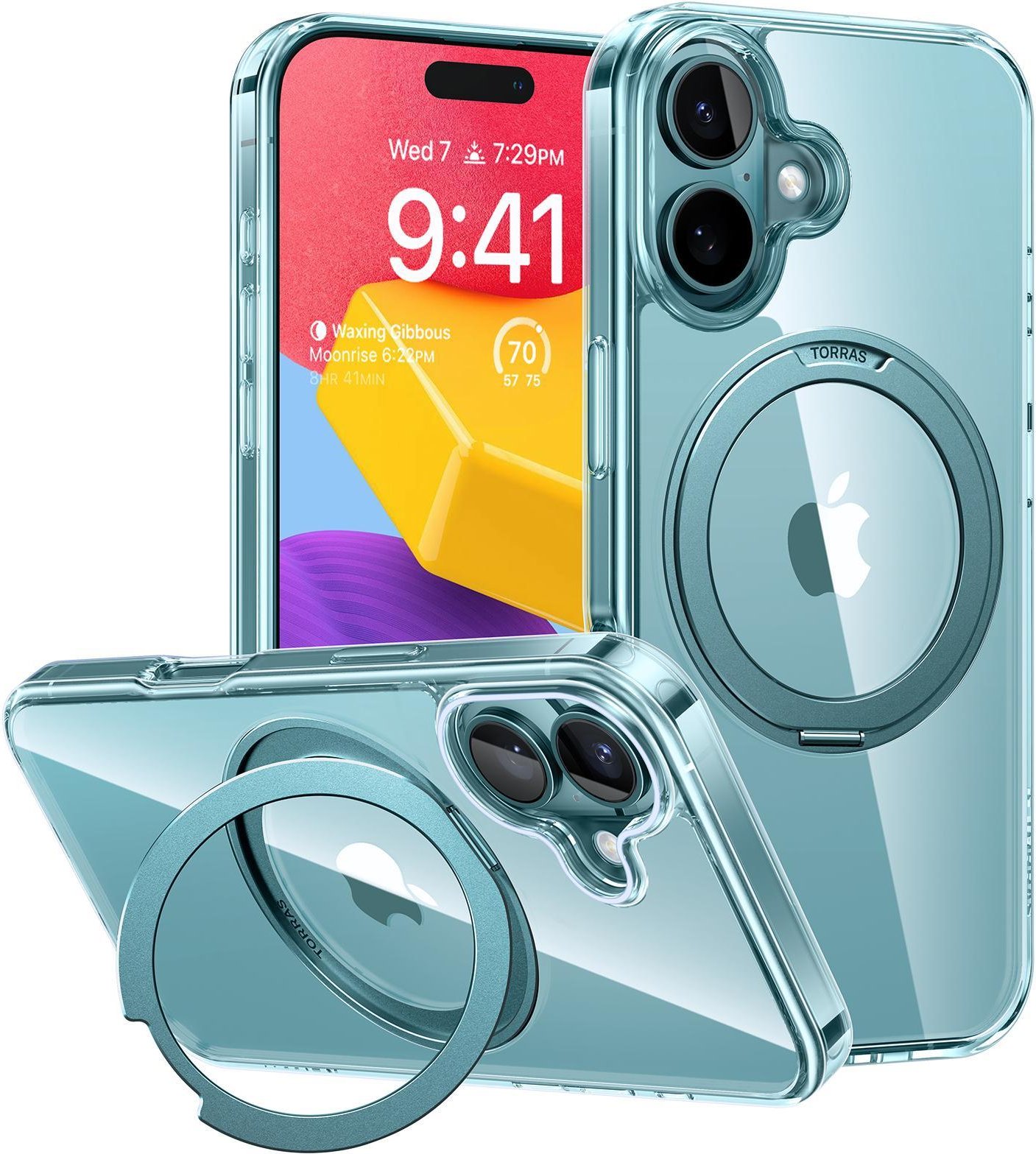 Ostand Pro Series für iPhone 16 Clear-Green Handyhülle