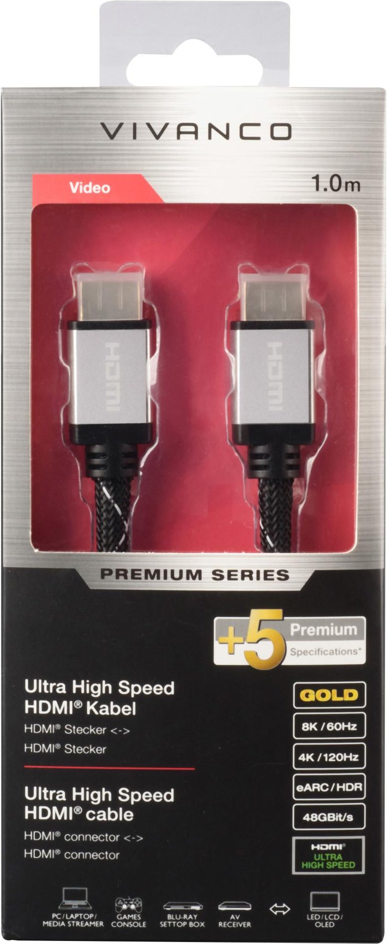 Ultra High Speed HDMI® Kabel, 1m (42208)
