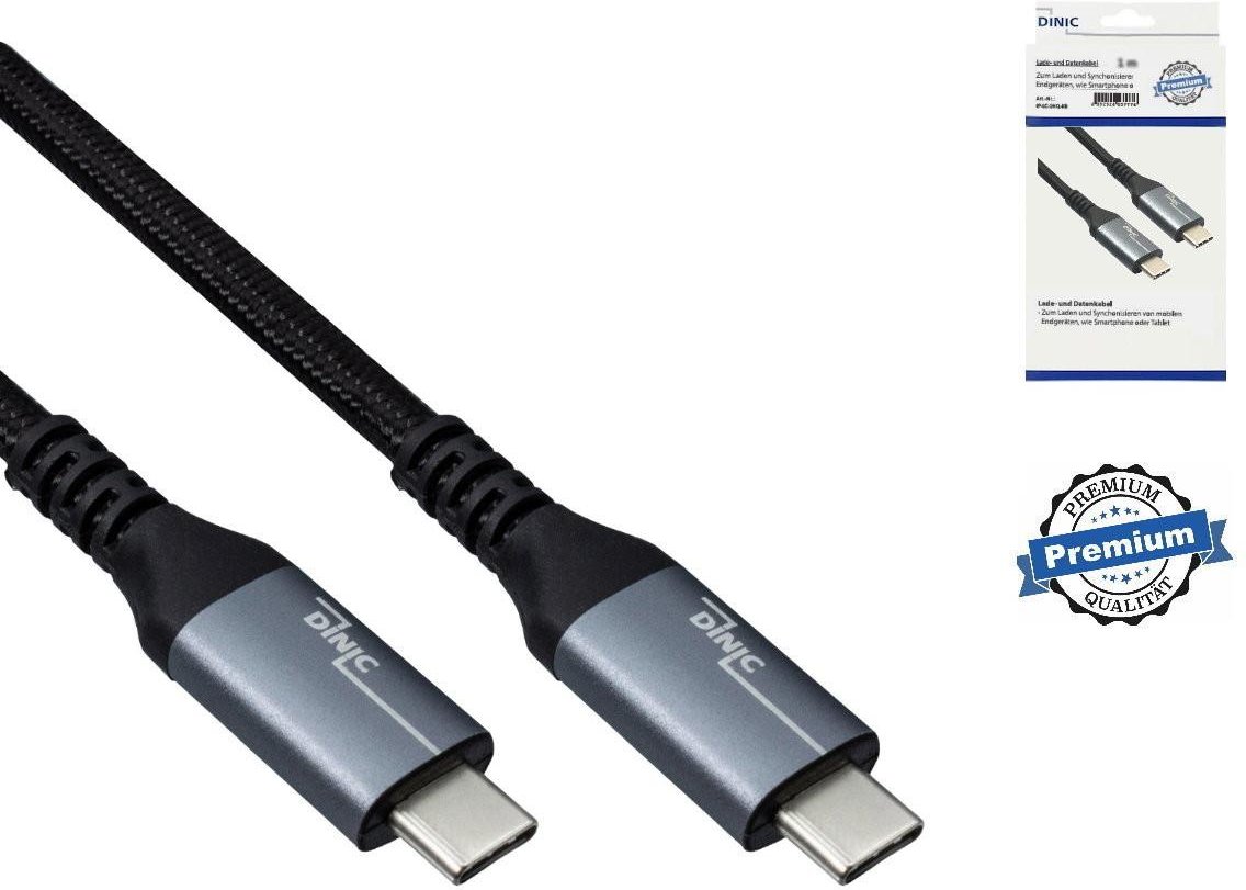 USB-C 3.2 Ladekabel, 1m, Schwarz