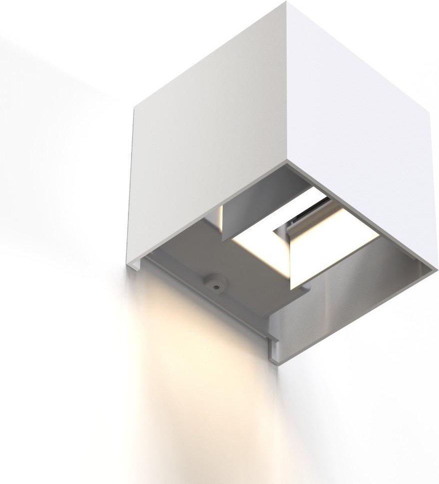 WiFi-Wandleuchte, quadratisch, 10 cm, IP44 für innen und außen, Weiß (00176564)