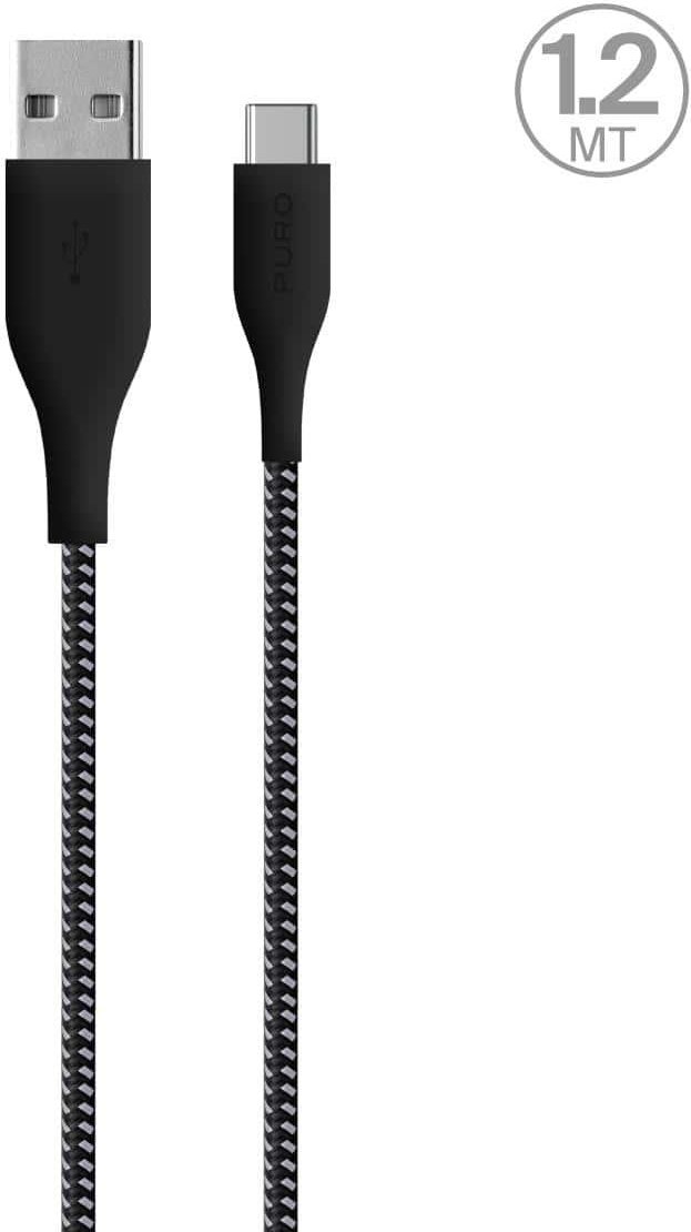 Power and data Sync cable 30W Fabric Ultra-Strong from USB-C to Lightning 1,2 M, Schwarz