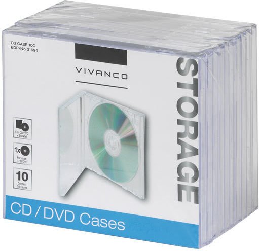 CD/DVD/ Jewel Case, 10er Pack (31694)