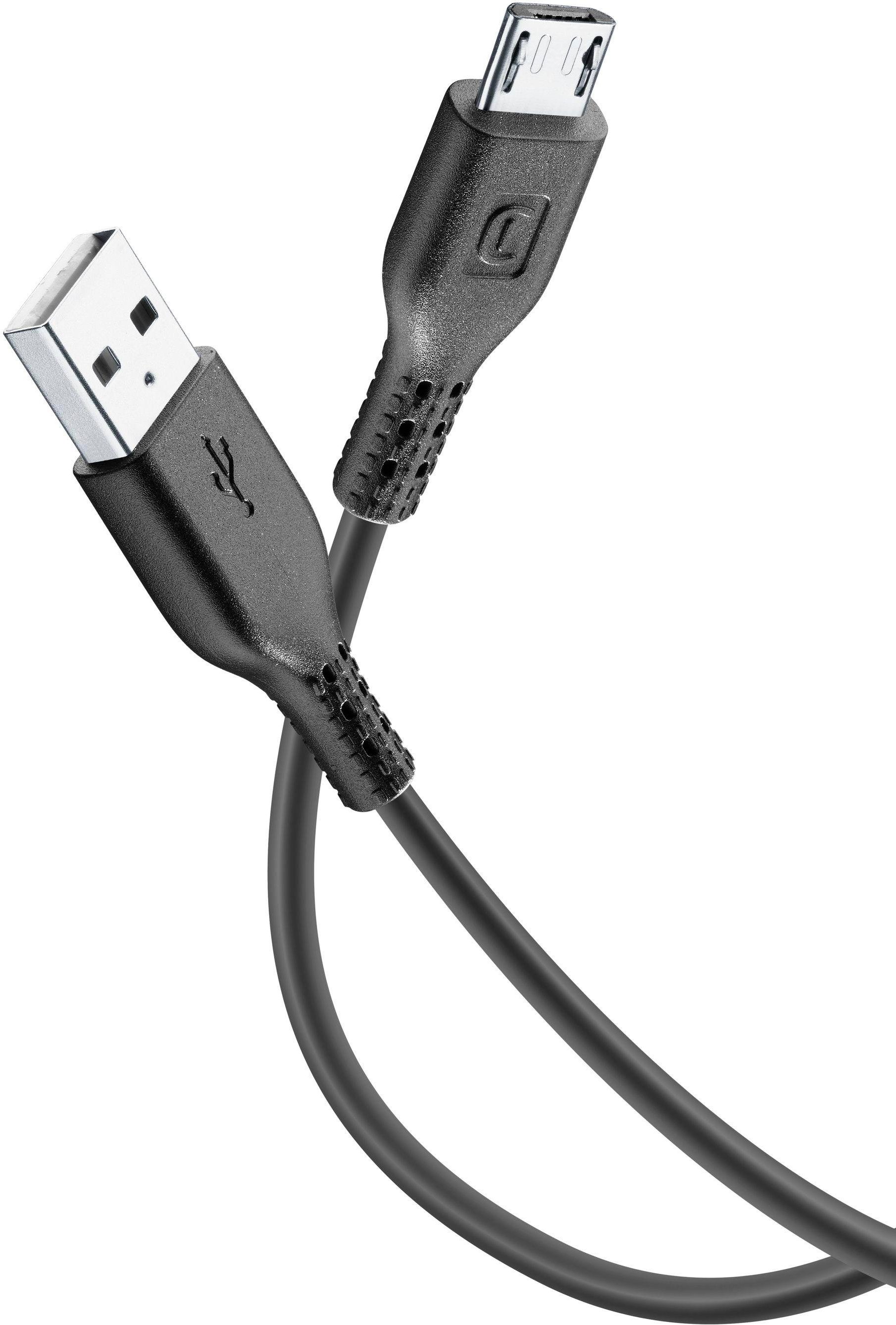Cellularline Power Data Cable 1,2 m USB-A/ Micro-USB Black