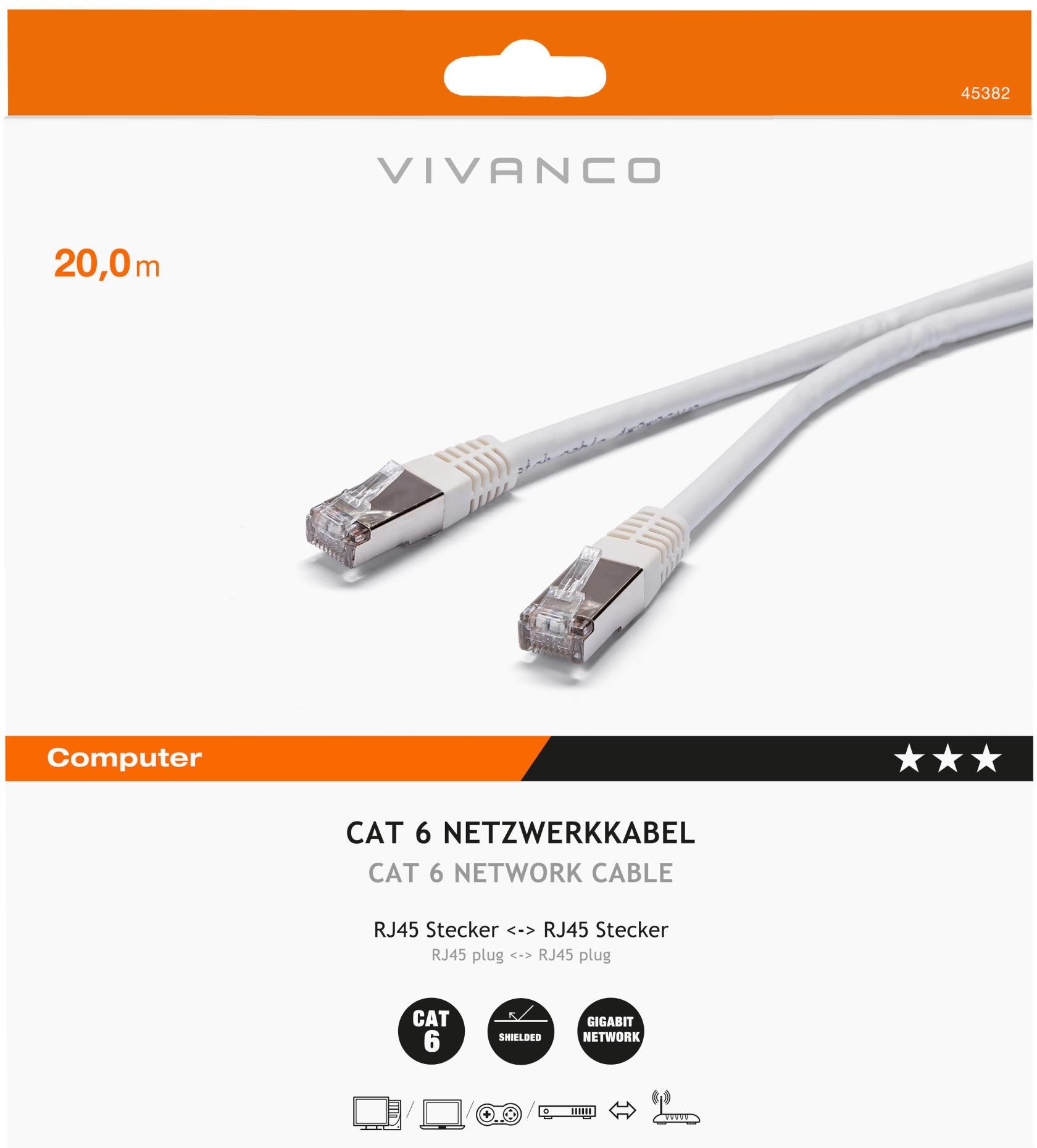 Thumbnail - CAT6 Netzwerkkabel, 20m (45382)