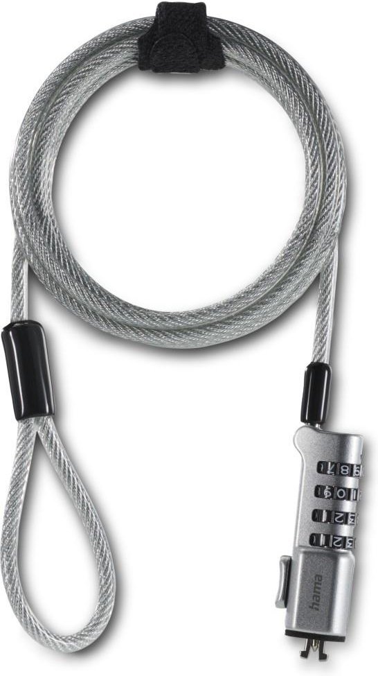 Thumbnail - Laptopschloss "Nano", Zahlenschloss 4-stellig, Carbonstahl, Silber (00126822)