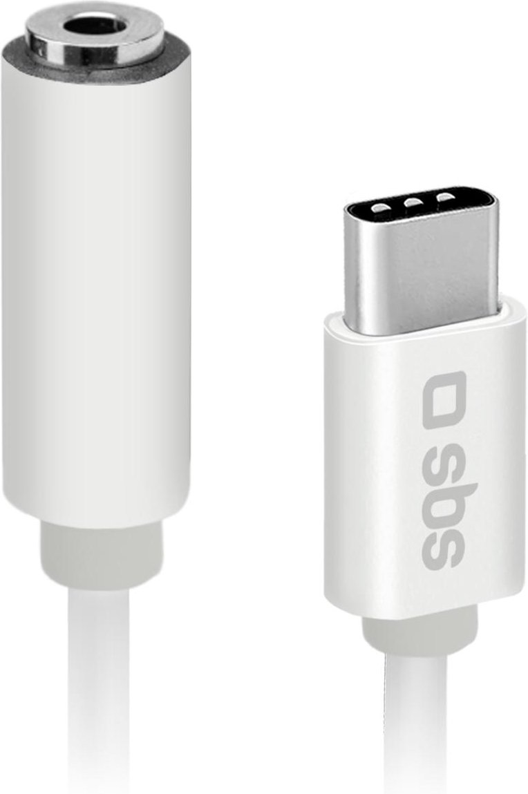 Adapter mit Klinkenbuchse und Typ-C-Stecker, Weiß