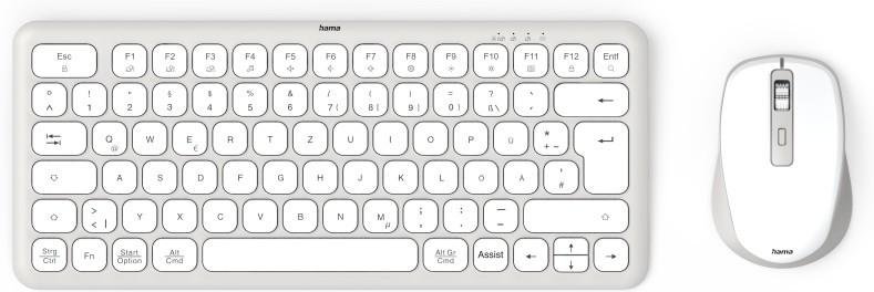 Thumbnail - Multi-Device-Tastatur-Maus-Set WKM-500, kabellos, klein, Weiß, QWERTZ DE (00173062)