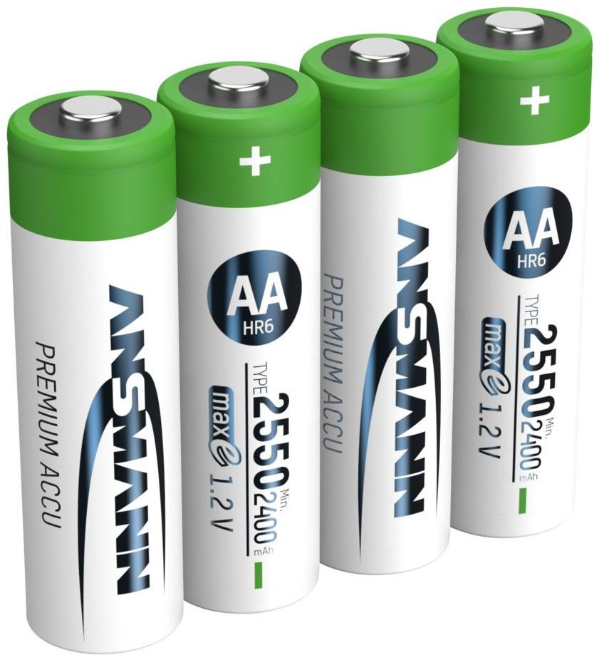 NiMH Akku Mignon AA Typ 2550 (min. 2400 mAh) maxE 4er Papierblister
