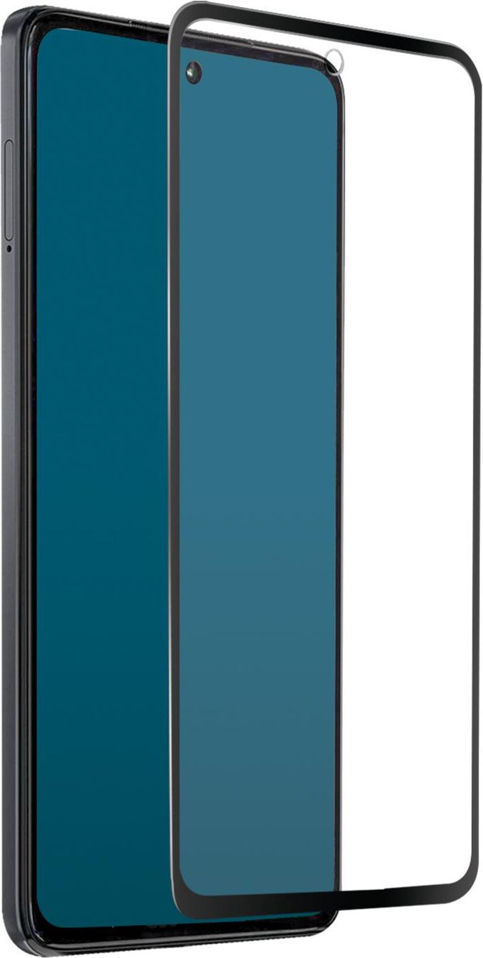 Glas-Displayschutz Full Cover für Motorola Moto G82 5G/G52 5G, Schwarz