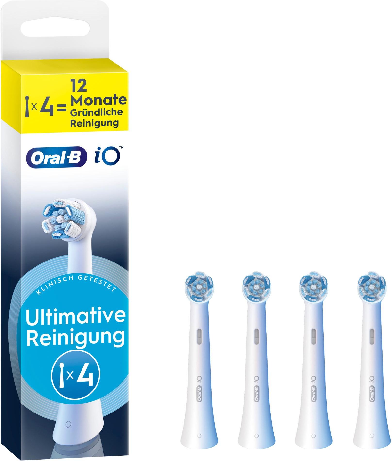 iO Ultimative Reinigung, Original Aufsteckbürsten, Weiß, 4er