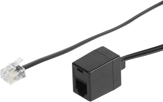 RJ11 Verlängerung, RJ11-Kupplung 4p2c auf RJ11-Stecker 4p2c, 6m (45118)