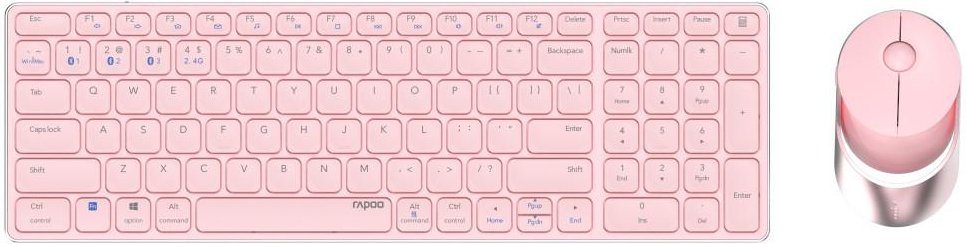 Kabelloses Multi-Mode-Deskset "9750M", Pink, QWERTZ (00215376)