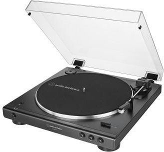 AT-LP60XBT schwarz Vollautomatischer Stereo-Plattenspieler mit Riemenantrieb