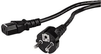 Kaltgeräte-Zuleitung, Schutzkontakt-Stecker - 3pol.-Kupplung, 1,50 m (00044219)