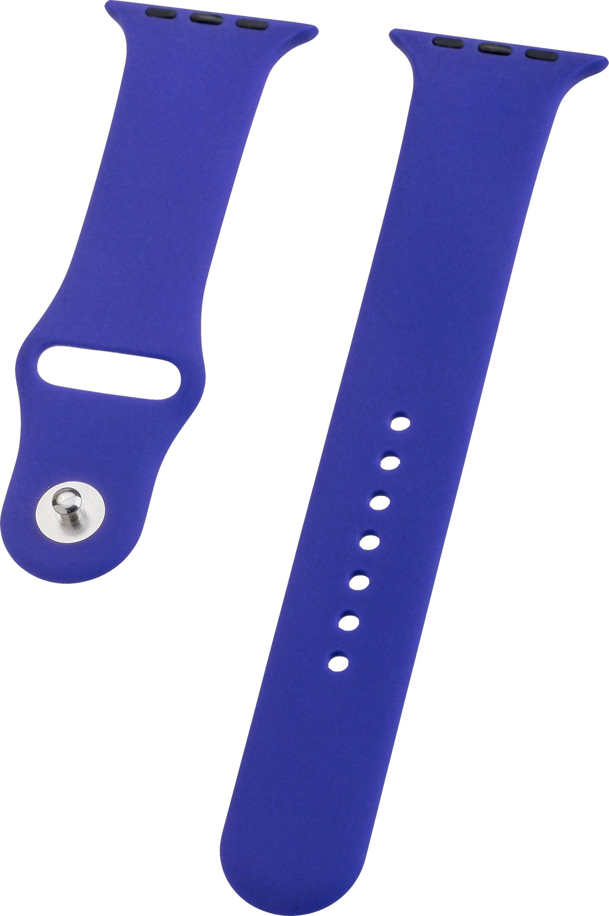 Watch Band für Apple Watch 44mm (Series 4 / 5 / 6 / 7) 42mm (Series 1/ 2/ 3) Silicon Dark Purple (17244)