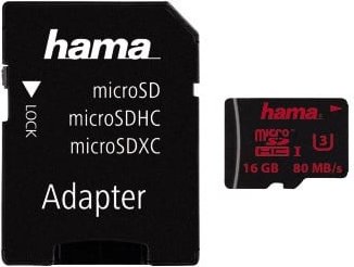 microSDHC 16GB UHS Speed Class 3 UHS-I 80MB/s + Adapter/Mobile (00123977)